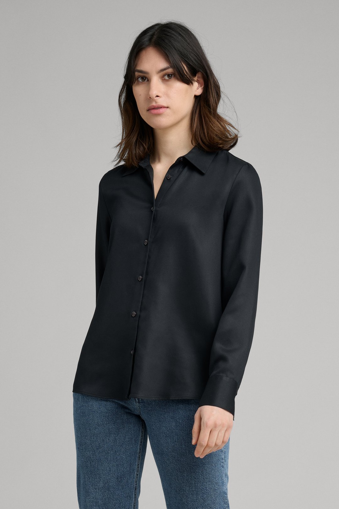 Black Lyocell Shirt | Tencell™ Lyocell - ASKET