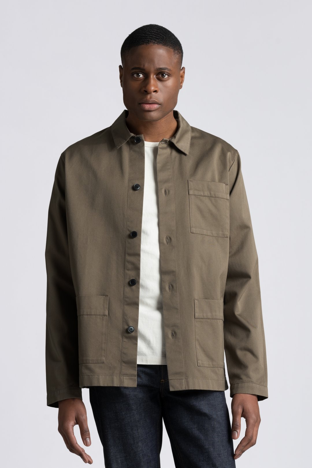 Taupe Overshirt | Organic Cotton Fine Twill - ASKET