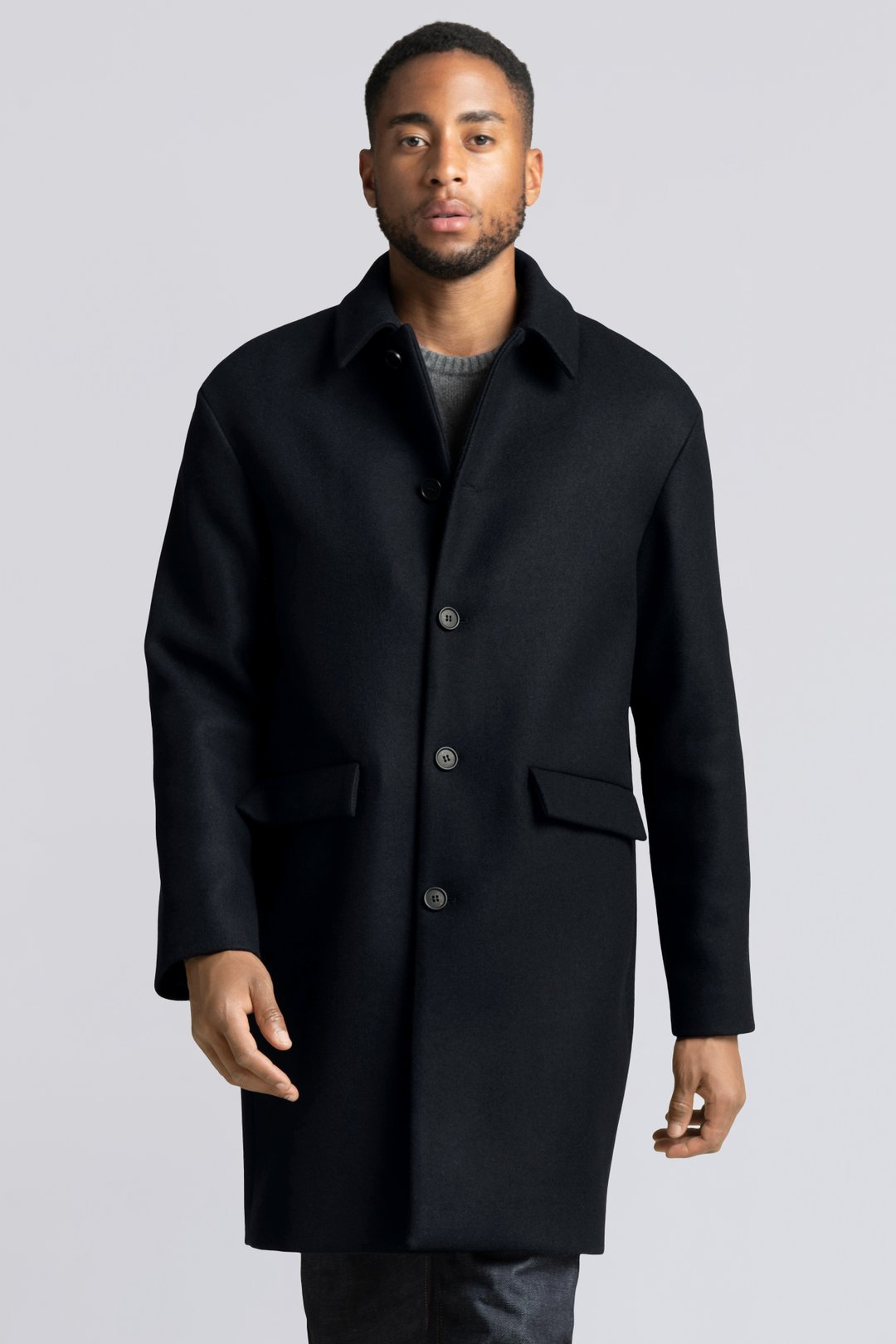 Dark Navy Wool Coat | Recycled Wool Outerwear - ASKET