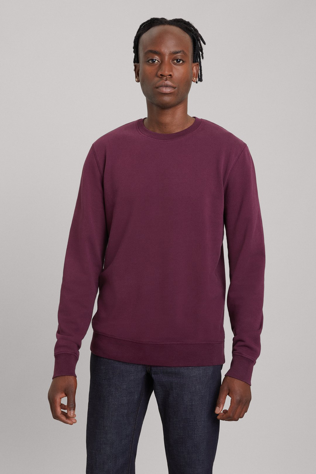 Burgundy Sweatshirt | Cotton Loopback - ASKET