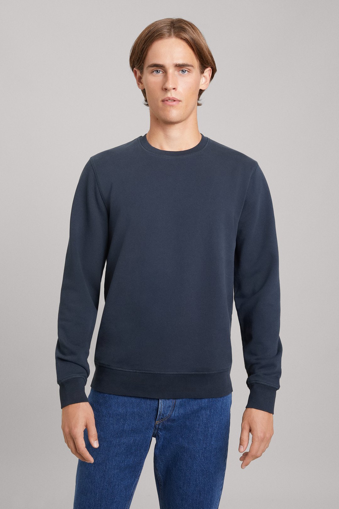 Dark Navy Sweatshirt | Egyptian Cooton Loopback - ASKET