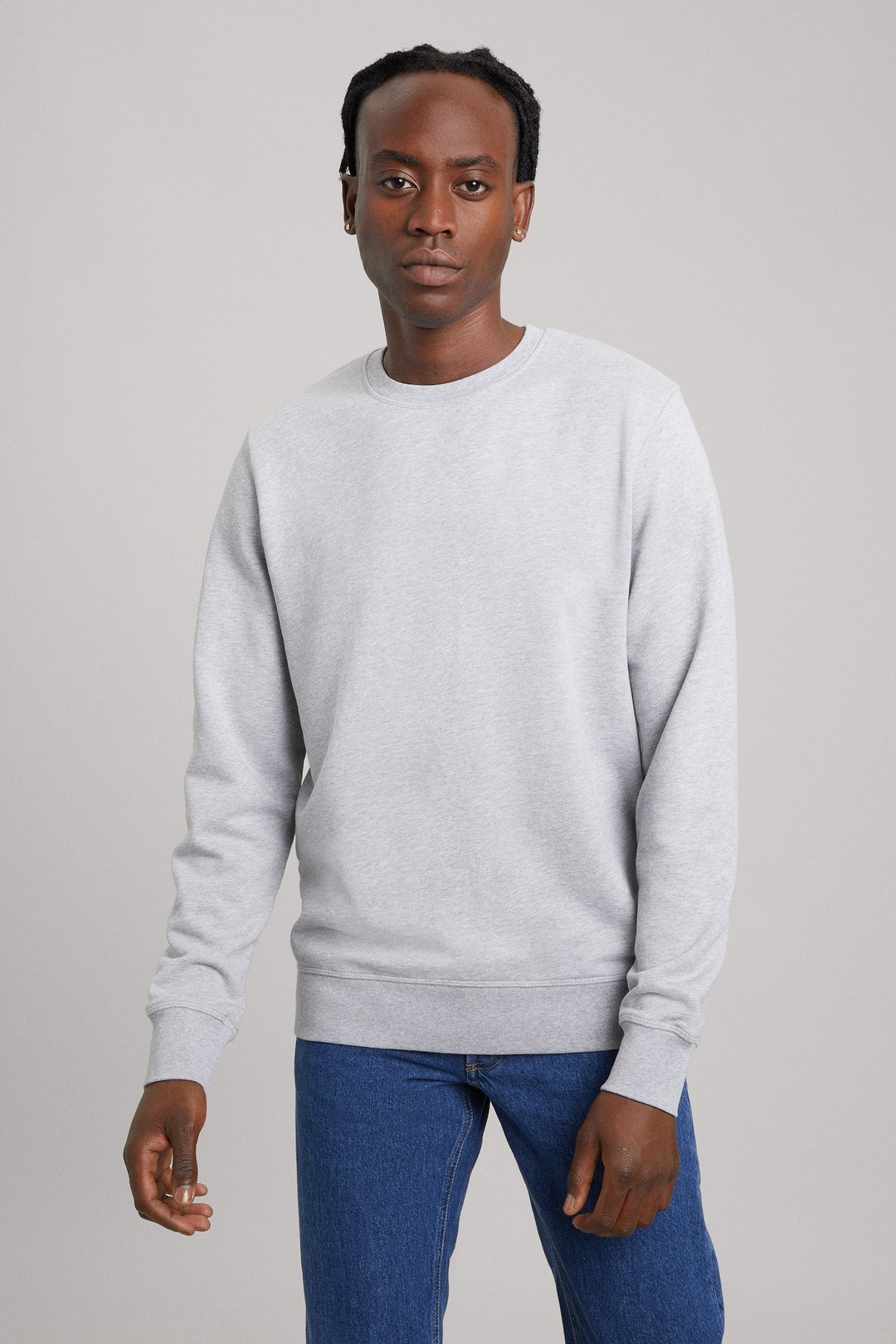 Grey Melange Sweatshirt | Egyptian Cooton Loopback - ASKET
