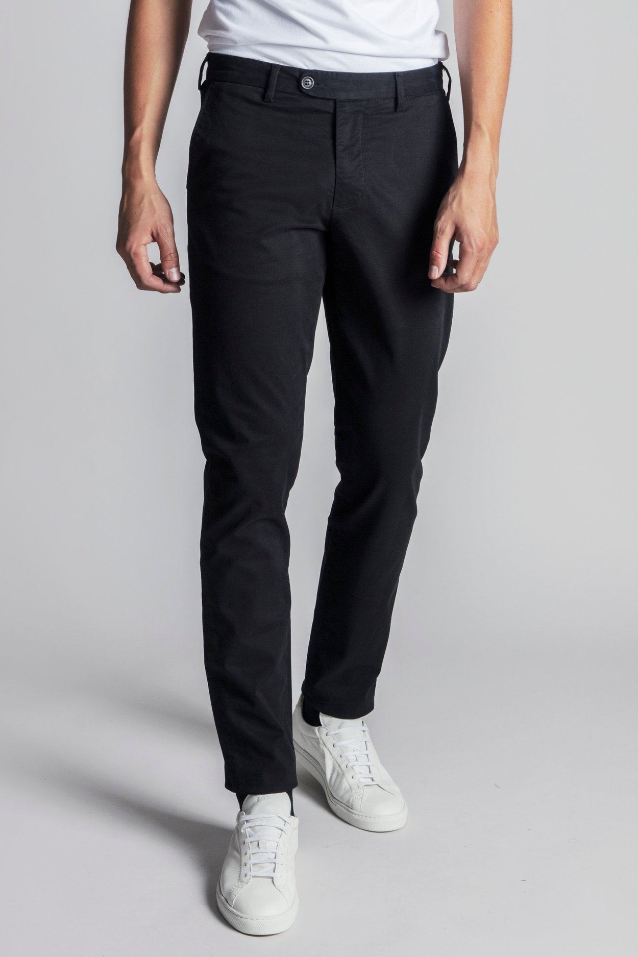 Black Chino | Tapered Cotton Stretch Trouser - ASKET